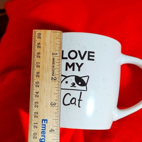 Cat Lover Mug, LG Sz, ceramic,  "I love my cat". Like new! - Picture 7 of 8